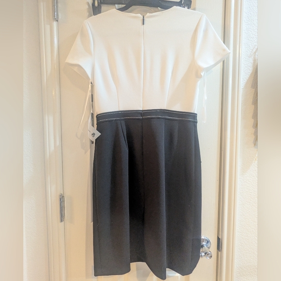 NWT Karl Lagerfeld Short-Sleeved Colorblock Sheath Dress - Picture 7 of 9